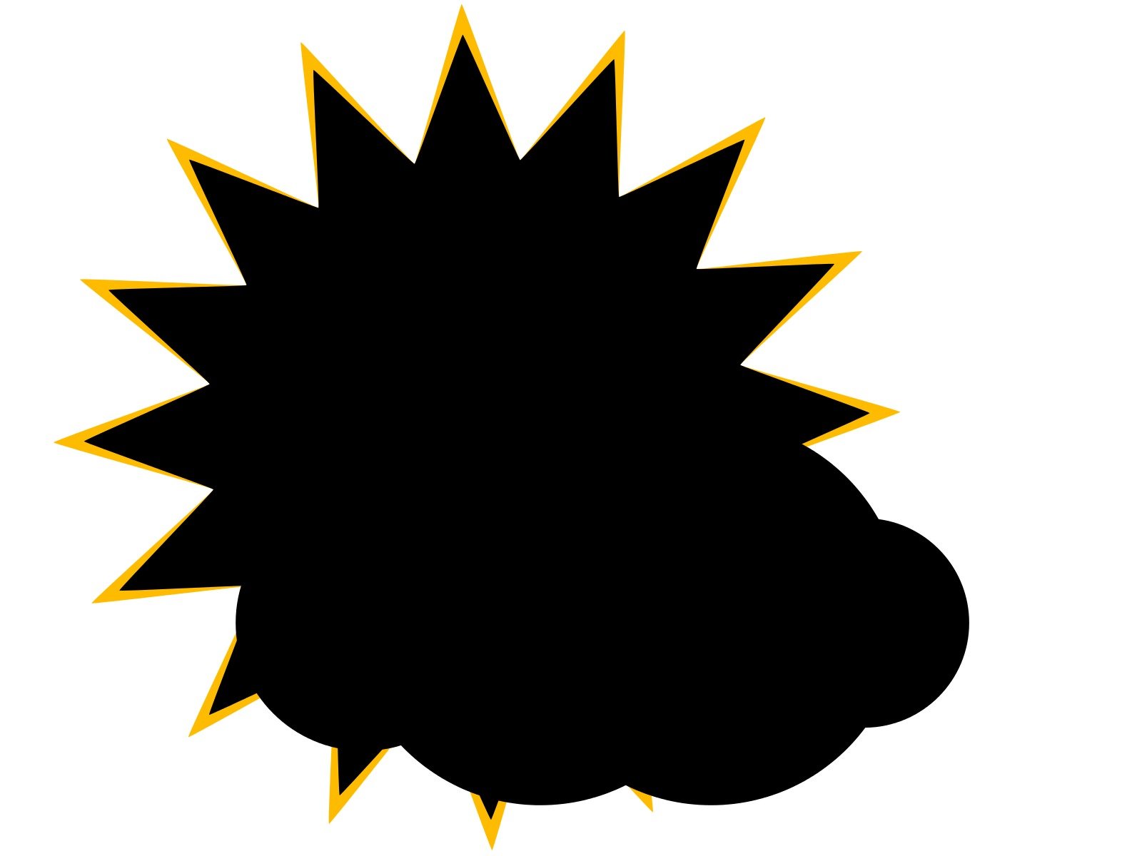 black silhouettes of clouds and sun