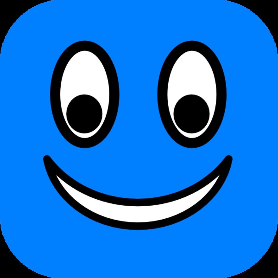 Blue Square Smily At Clkercom Vector Online