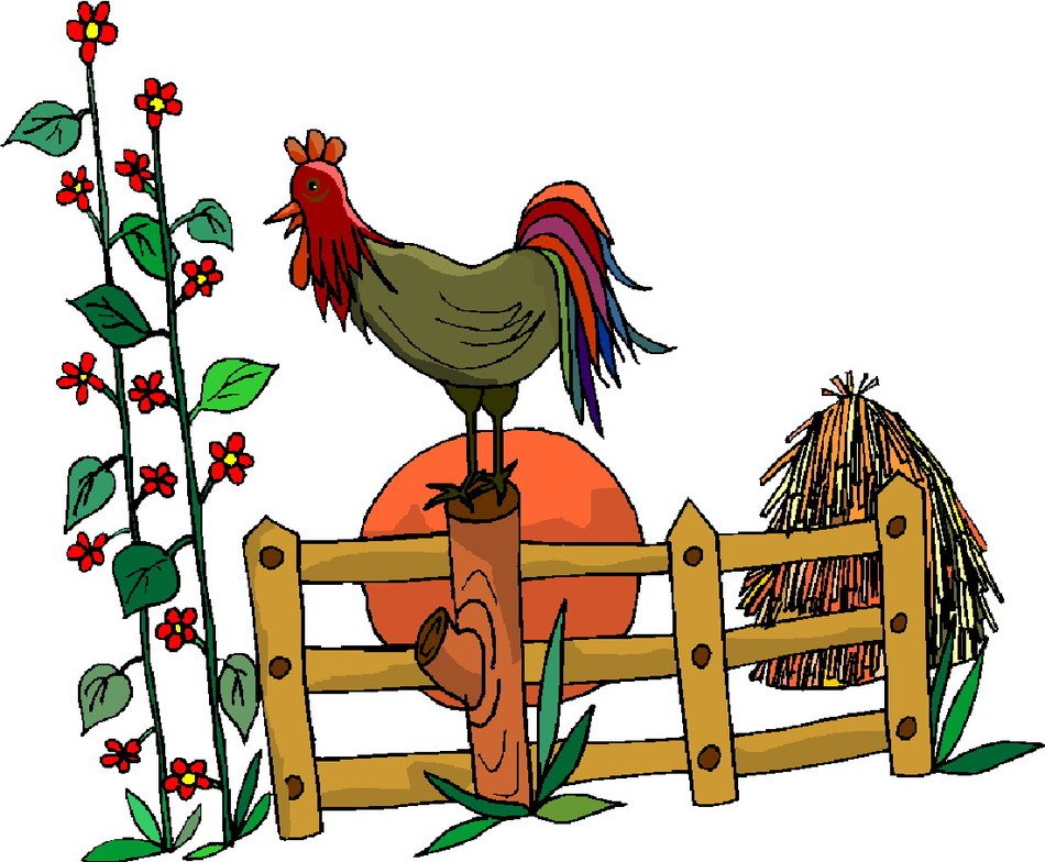 Colorful cartoon farm clipart