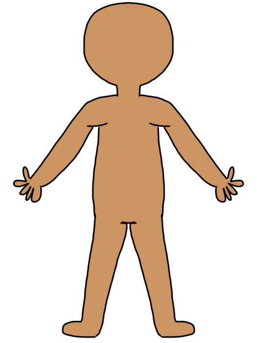 Human Back drawing