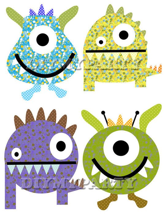 Diy Printable Monsters Monster Party Decor N2