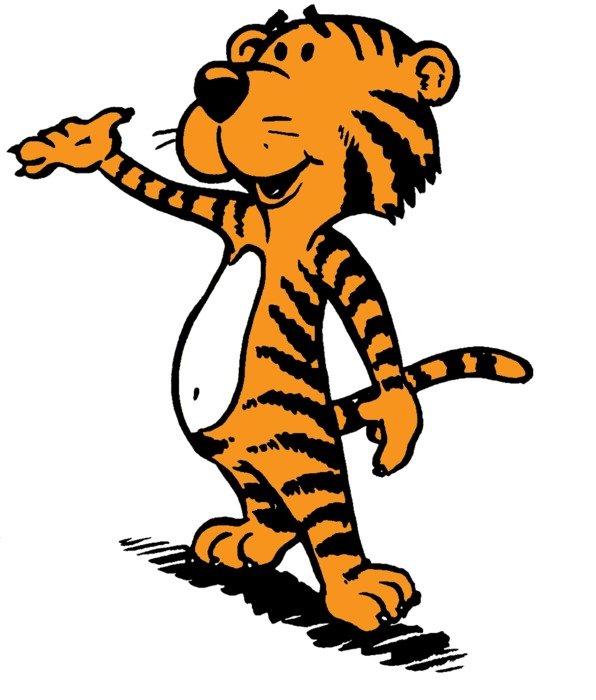 funny tiger as a picture for clipart