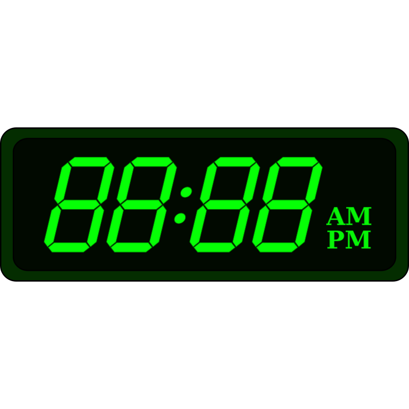 Green numbers on electronic alarm clock free image download