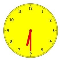 clock with yellow clock face