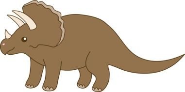 clipart of drawn brown herbivorous dinosaur