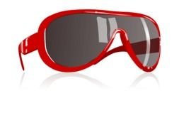 Clip art of red sunglasses