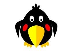 clipart of the black bird