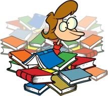 character among books as a picture for clipart