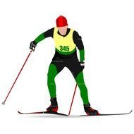 skier 345 drawing