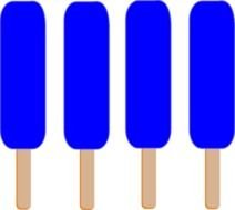 Dark Blue Single Popsicle At Clkercom Vector