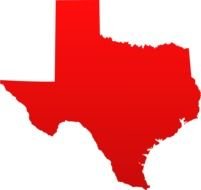 red map of texas