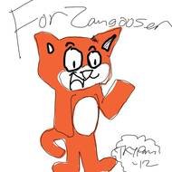 red cat cartoon drawing