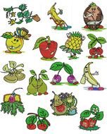 Funny Fruit Character drawing