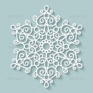 Paper Lace Doily Flourishes Swirls Decorative