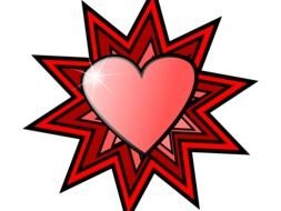 clipart of the red heart sticker