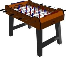 painted table football