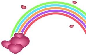 Valentine Rainbow drawing