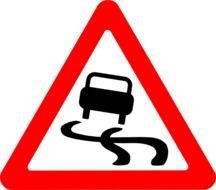 Slippery Road Sign Clip Art 109573 Hight