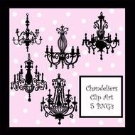 Clip Art Chandelier Elegant For Stationary Web Design Card Making