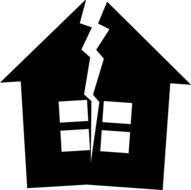painted black chopped house