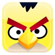 Yellow Angry Bird Tile Icon Png Image Iconbugcom