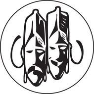 Clipart of the theatre faces
