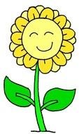 sleeping yellow flower as a picture for clipart