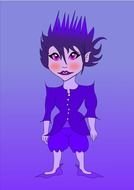 Purple monster drawing