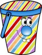 colored striped bucket pattern