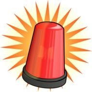 red flashing light as an illustration