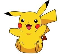 yellow pikachu on a white background
