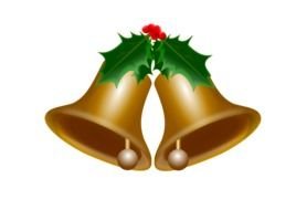 Christmas bells on a black background