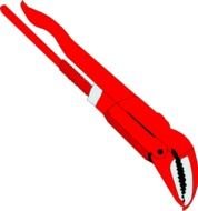 red plumbing wrench