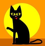 Black Cat With Moon Free