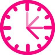Pink Clock At Clkercom Vector Online