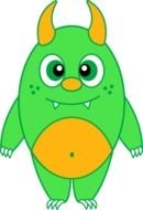 Clipart of the green monster