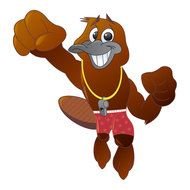 Swimming Instructor Cartoon drawing