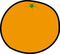 Clip Art of Orange in a dark