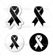 Black Ribbon Mourning Death Symbol Health medicine Conceptual