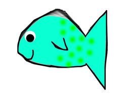 Colorful fish drawing clipart