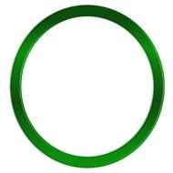 green circle on a white background