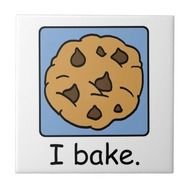 Cartoon Yummy Chocolate Chip Cookie Tiles Zazzle clipart