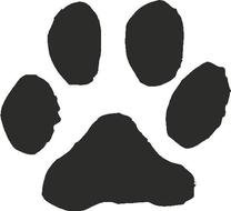 Left And 4 Right Domestic Cat Paw Print Tracks Graphic Sticker Decal