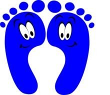 Blue Happy Feet At Clkercom Vector Online
