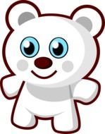 Cute white Bear drawing