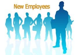 New Employees as the inscription in the picture