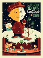 Charlie Brown Christmas card drawing