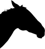 Horse Silhouette Head Of Racing Horsejpg
