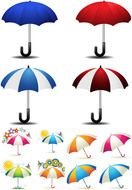 Clipart of the Colorful umbrellas