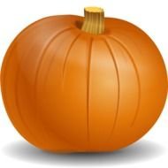 orange pumpkin as a picture for clipart